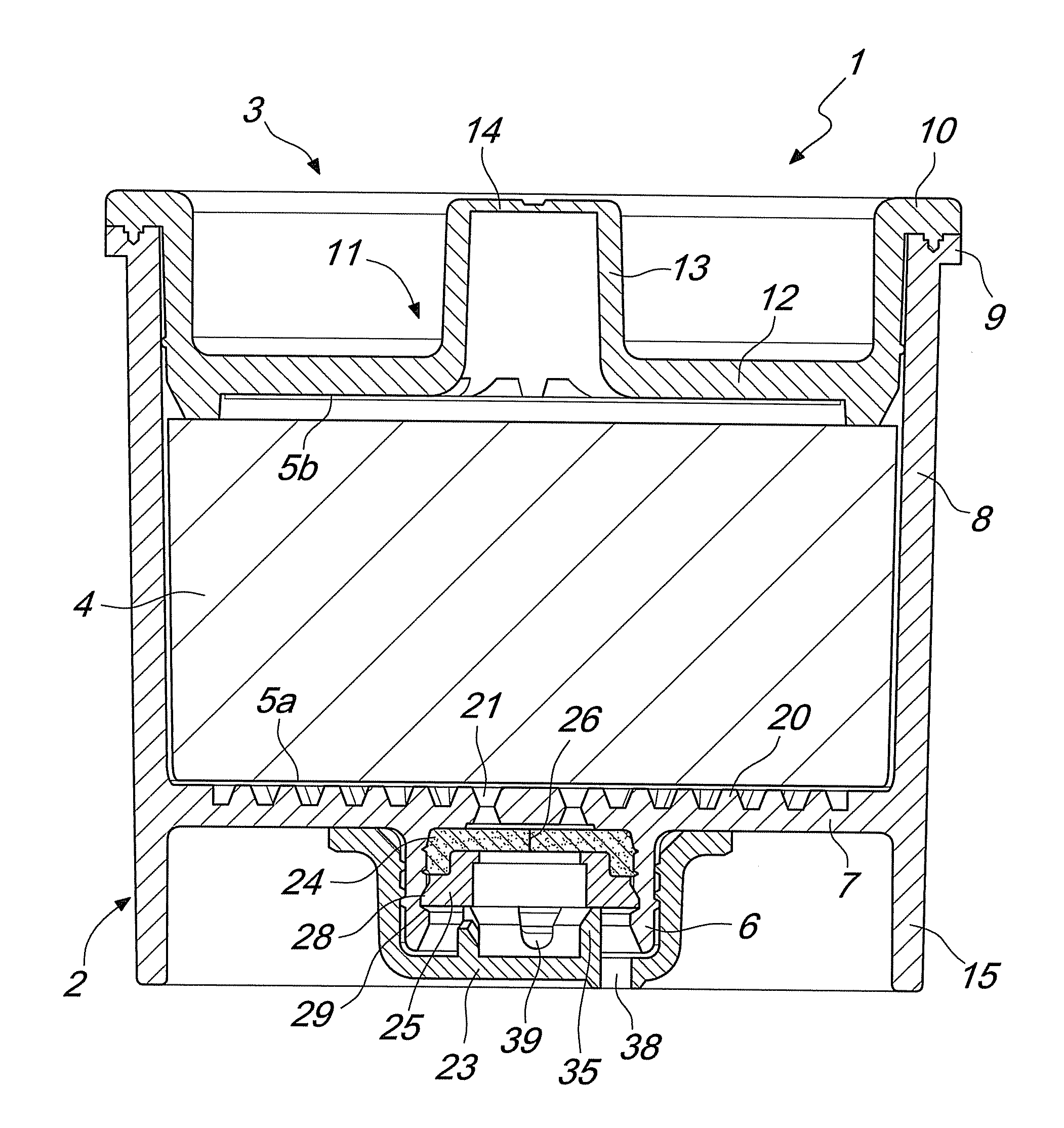Method for extracting espresso coffee particularly from a cartridge with crema generating septum, and beverage obtainable from the method