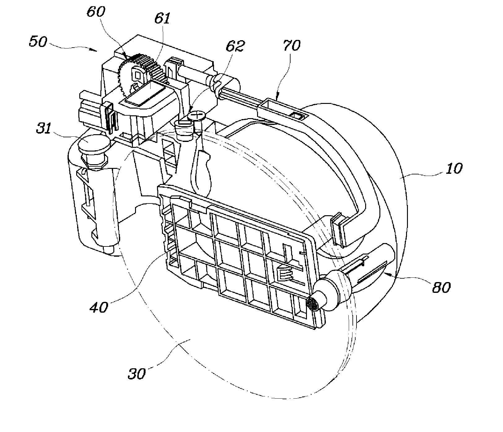 Opening and closing device for fuel door of vehicle