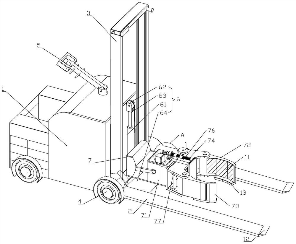 Forklift robot with picking and placing function