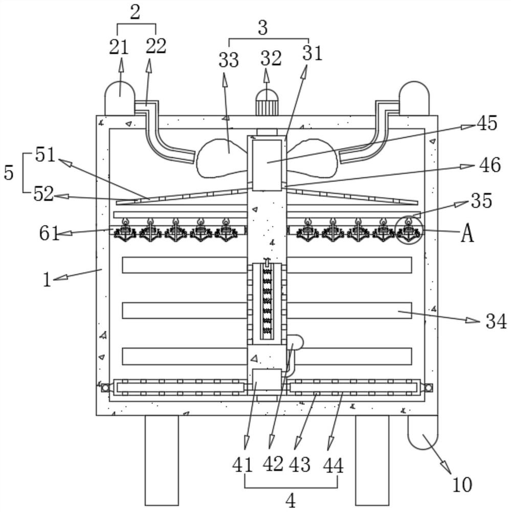 Mixing and proportioning device for polyurea waterproof coating production