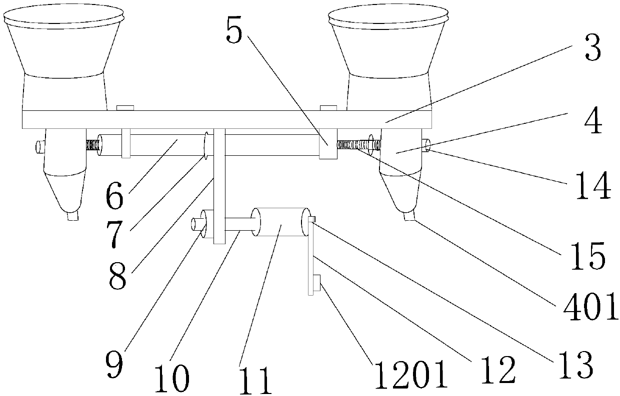 Novel agricultural product planting and fertilizing device