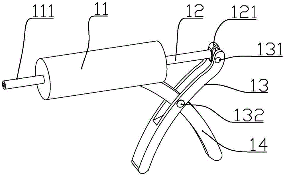 Forceps body structure of tracheal foreign body forceps device