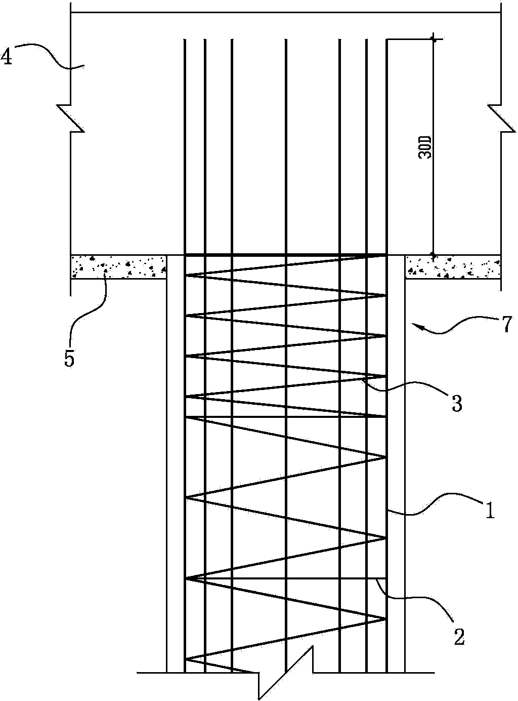 Method for constructing large-diameter reinforced concrete cast-in-place pile supporting stand column