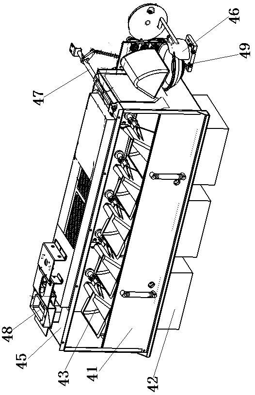 Partition plate device of noodle cooking device of instant noodle making and selling machine