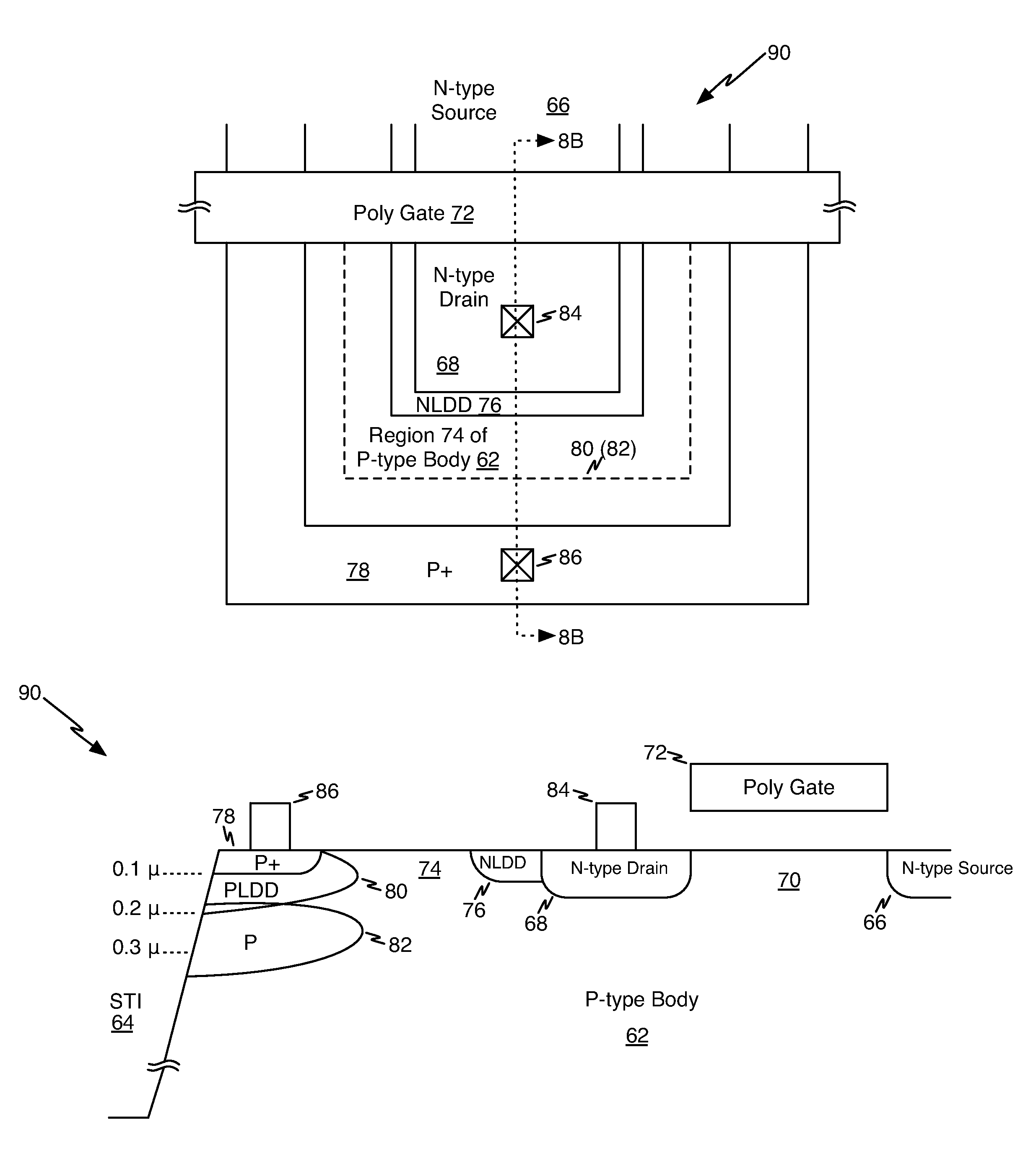TID hardened and single event transient single event latchup resistant MOS transistors and fabrication process