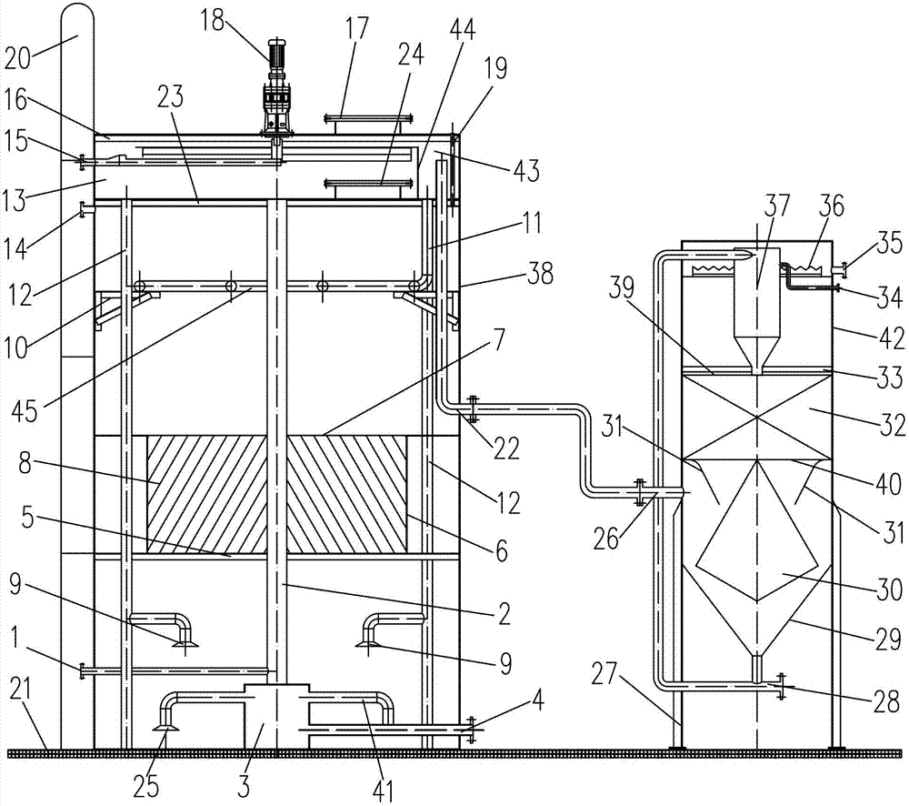 Skid-mounted water purifying device of oil producing wastewater