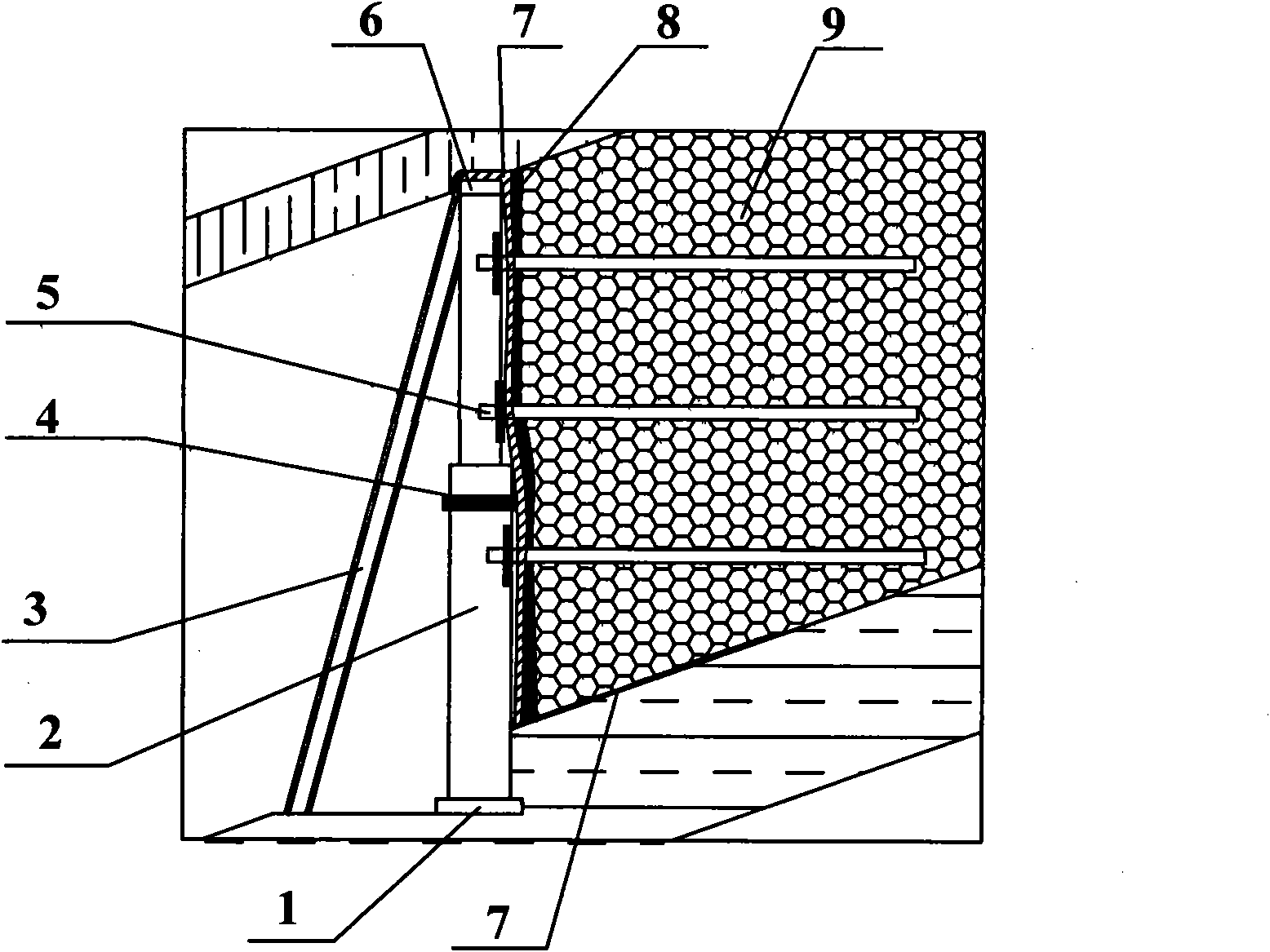 Building method of filled wall body for gob-side entry retaining of large-inclination coal seam