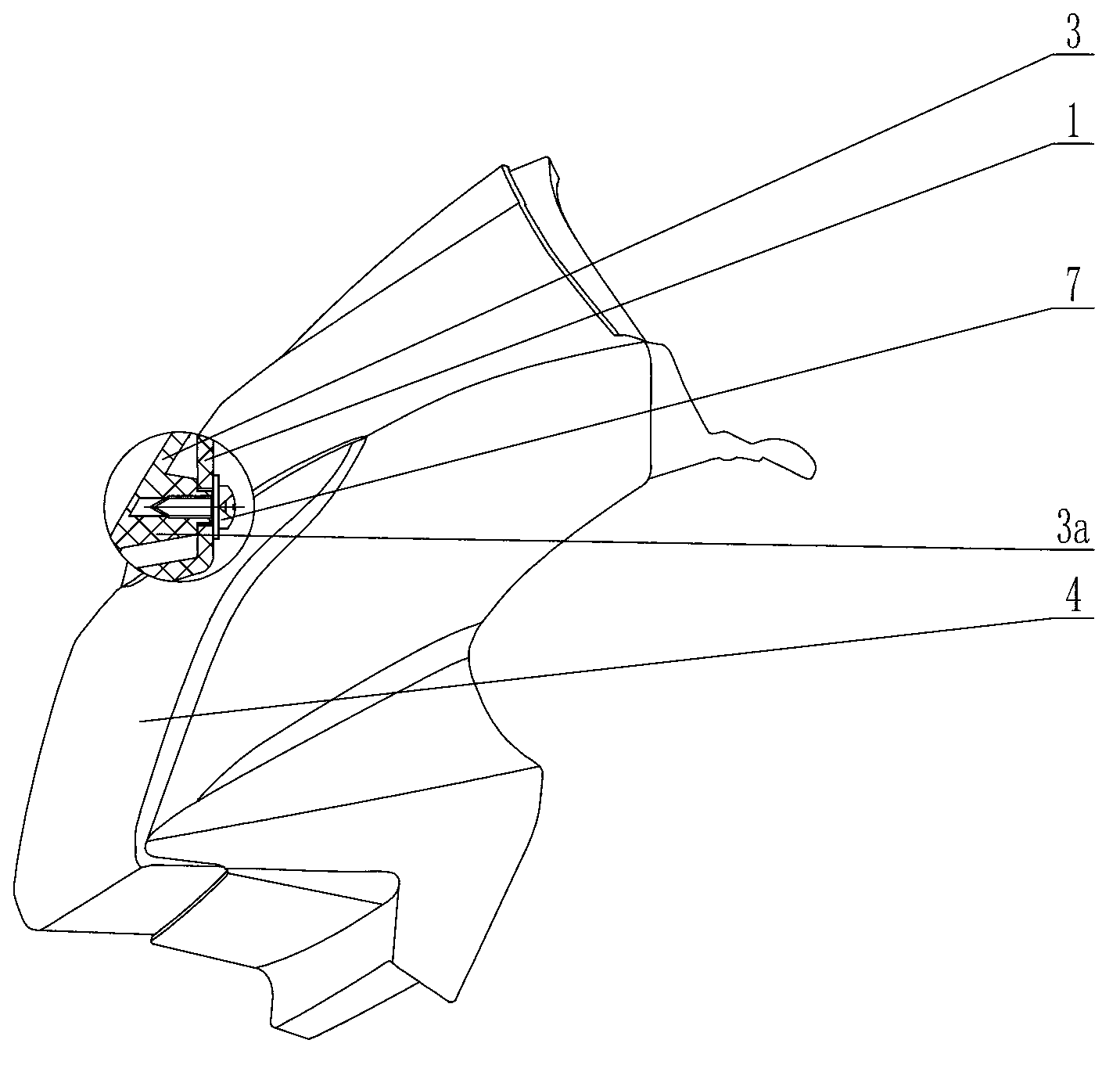 Installation structure of motorcycle head covering part