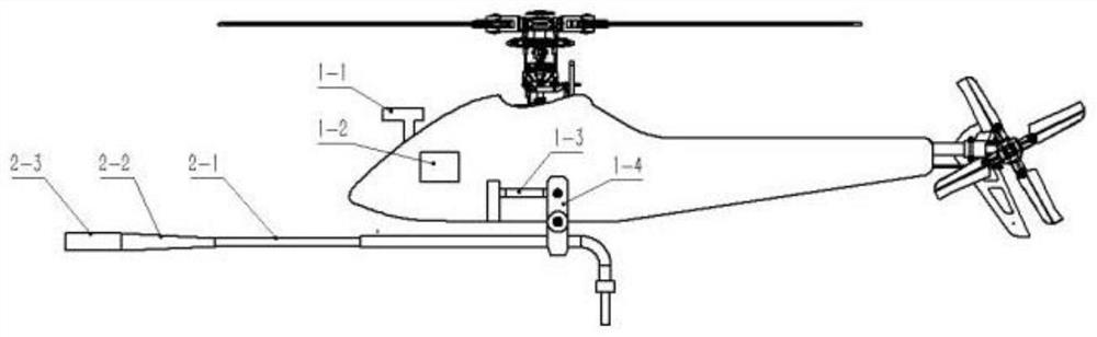 Method and device for using unmanned helicopters to put out fires in high-rise buildings