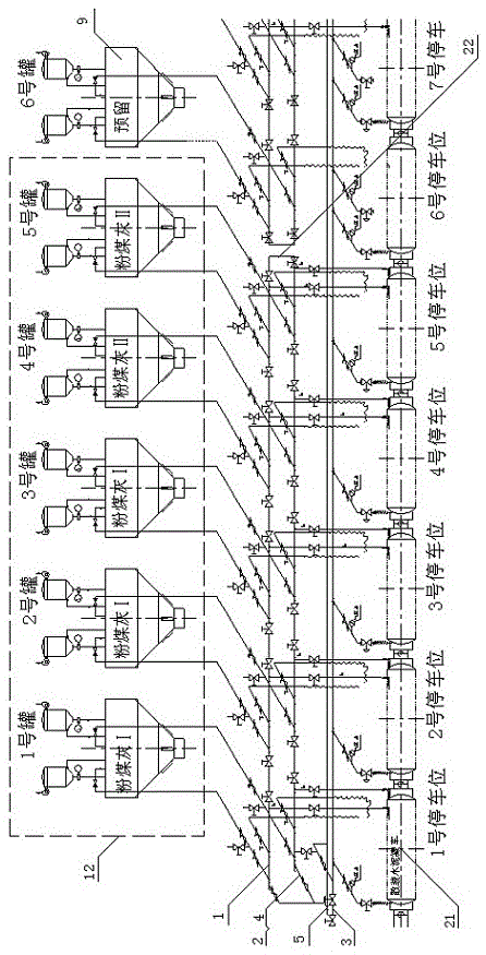 Loose-packed gel material parallel ash-unloading system