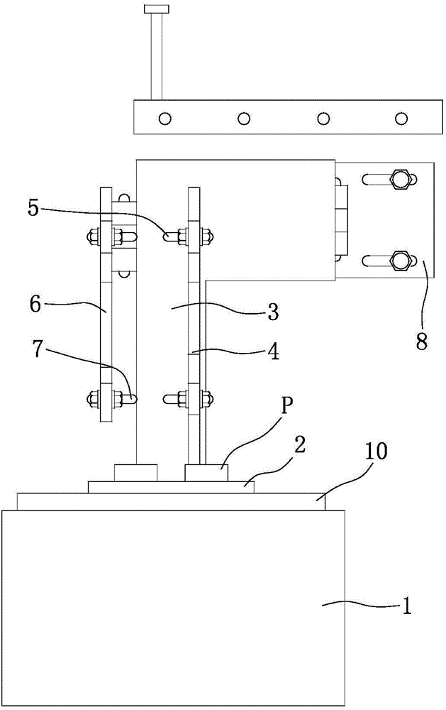 Device for motorcycle engine test positioning