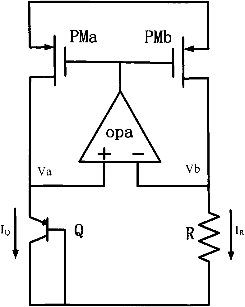 Bandgap reference circuit employing current subtraction technology