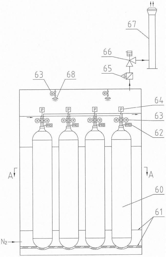 A system for recovering, storing and utilizing vaporized gas in liquid cargo tanks by using tube-bundle high-pressure gas cylinders