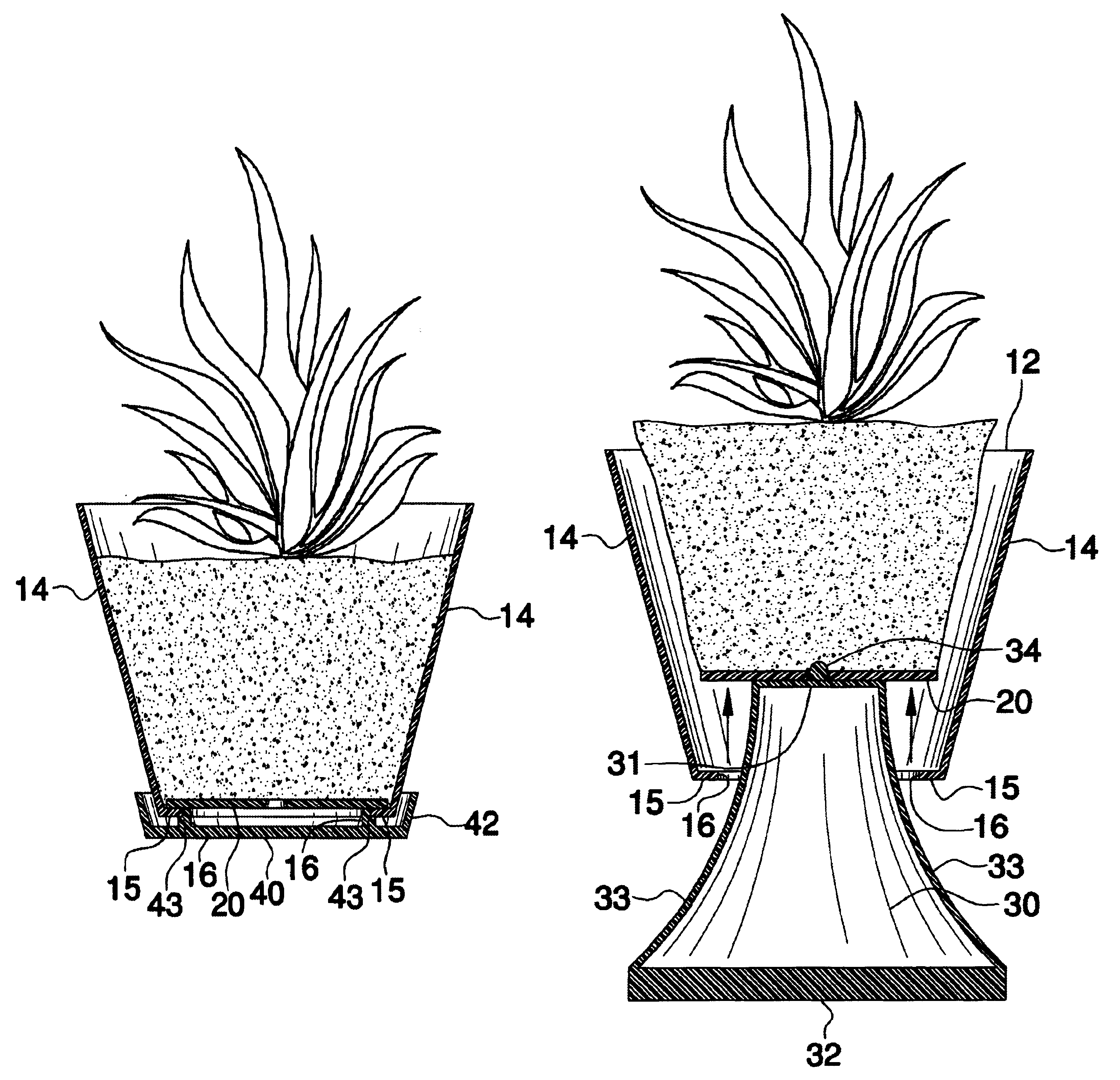 Plant pot including a removabe base