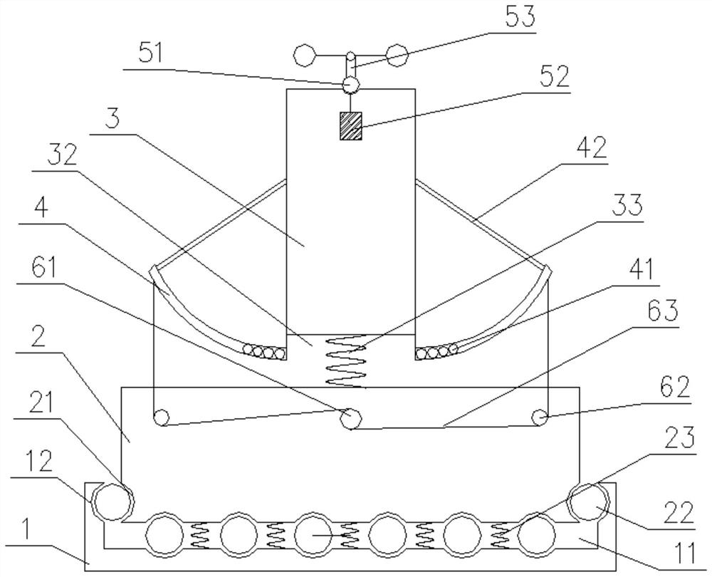 Anti-wind and vibration-reducing meteorological monitoring equipment for railway wind section