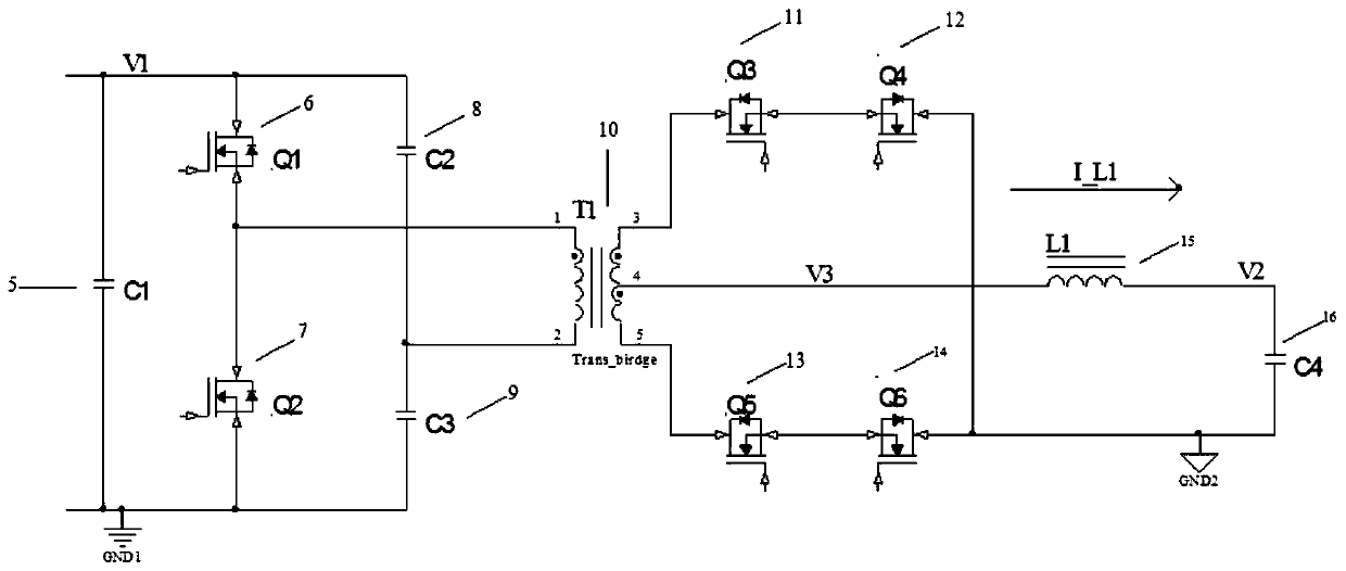 Power conversion device of positive-negative bidirectional switching power supply, and control method