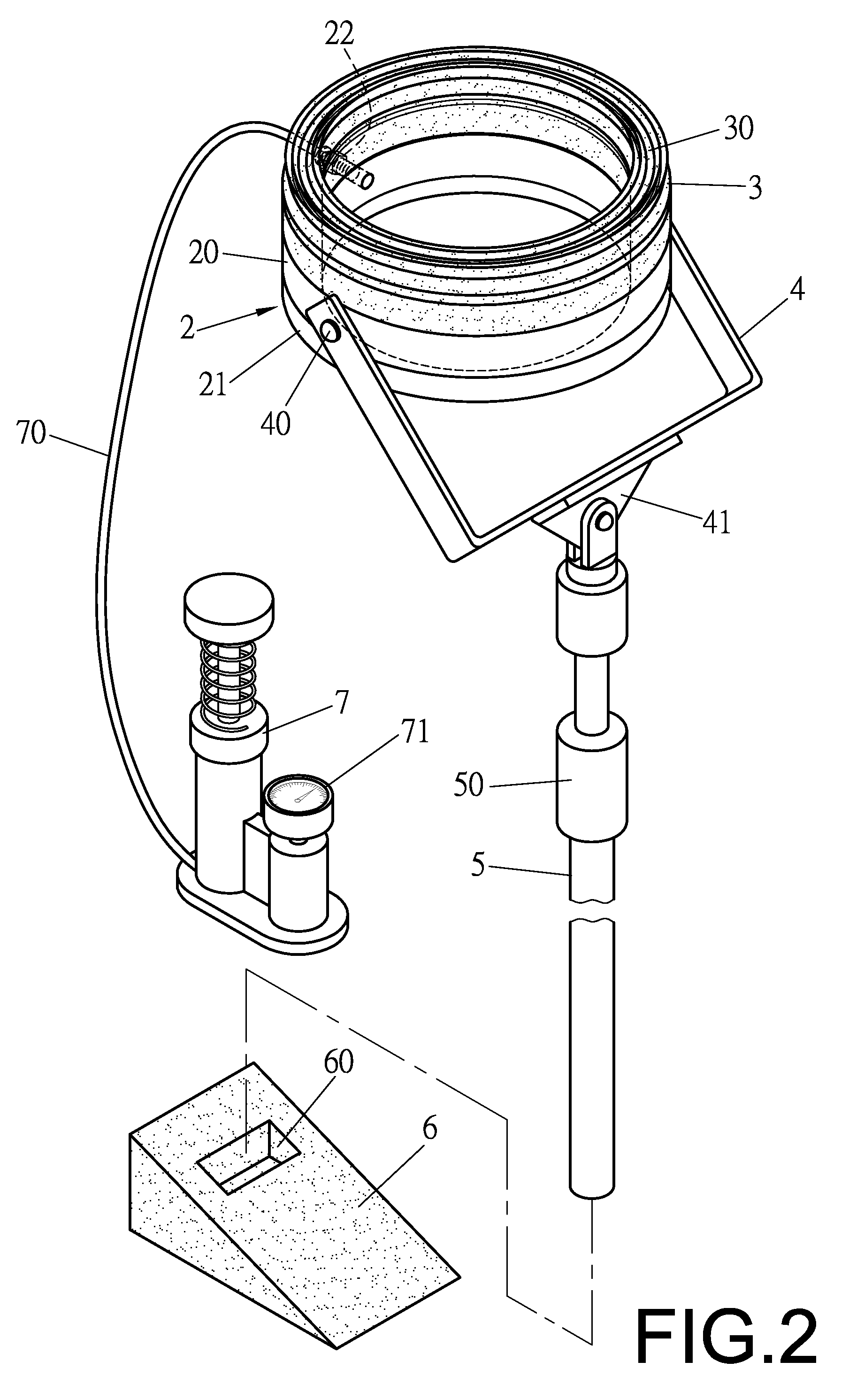 Testing apparatus for hydrostatic interlock of a lifeboat