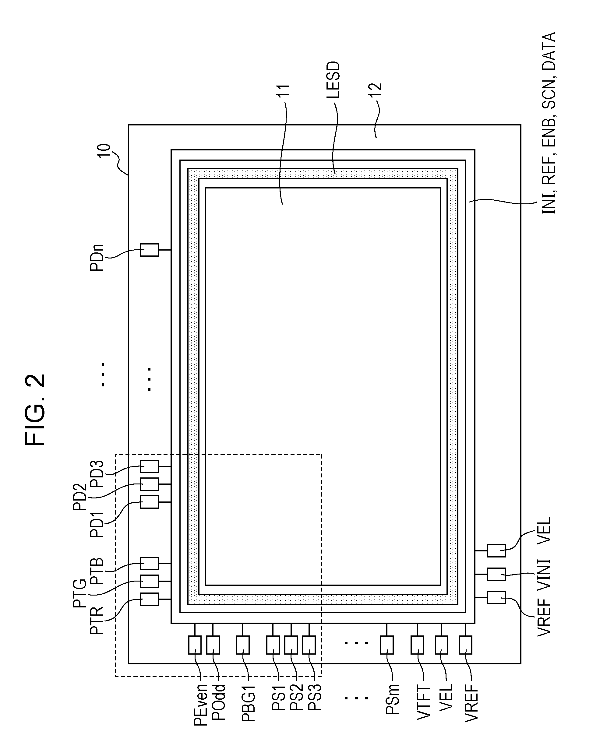 Panel for display device, display device, and method for testing panel for display device