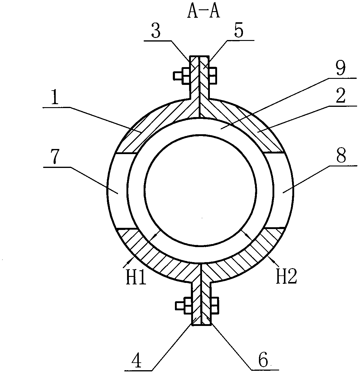 Demagnetizing and deflective blow preventing device of pipeline welding line