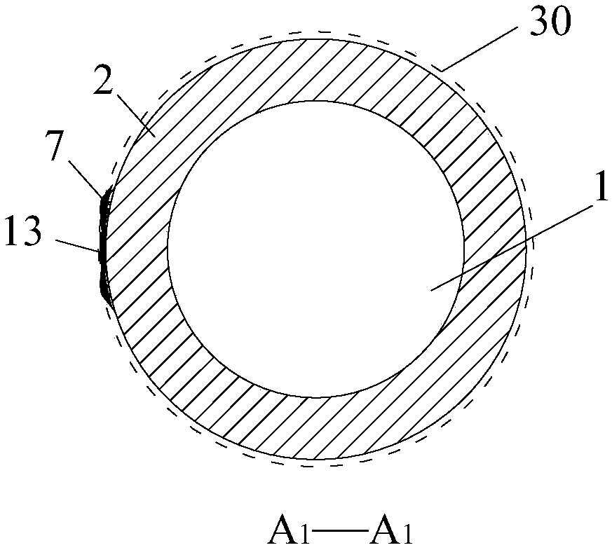 Small bore inner wall strain foil pasting method for rock stress releasing test and apparatus thereof