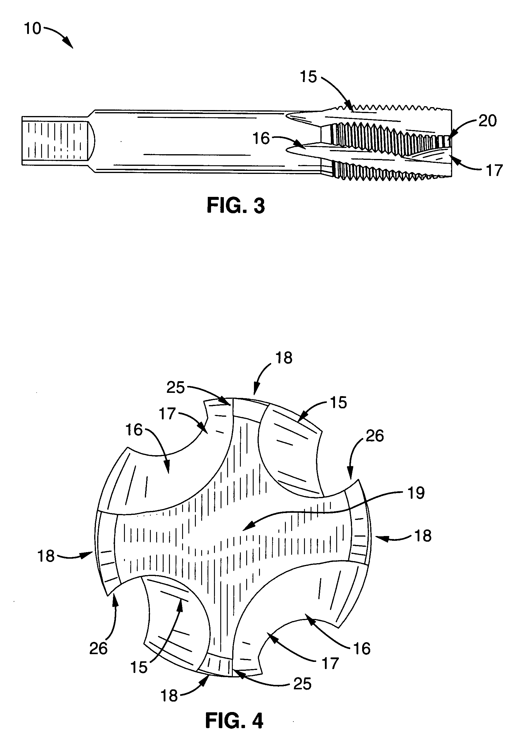 Double helix thread cutting tap