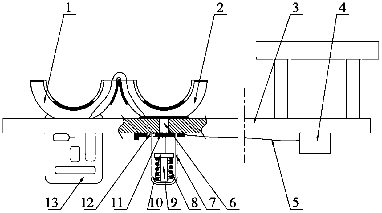 Overhead transmission line warning lamp and installation connecting rod based on unmanned aerial vehicle control