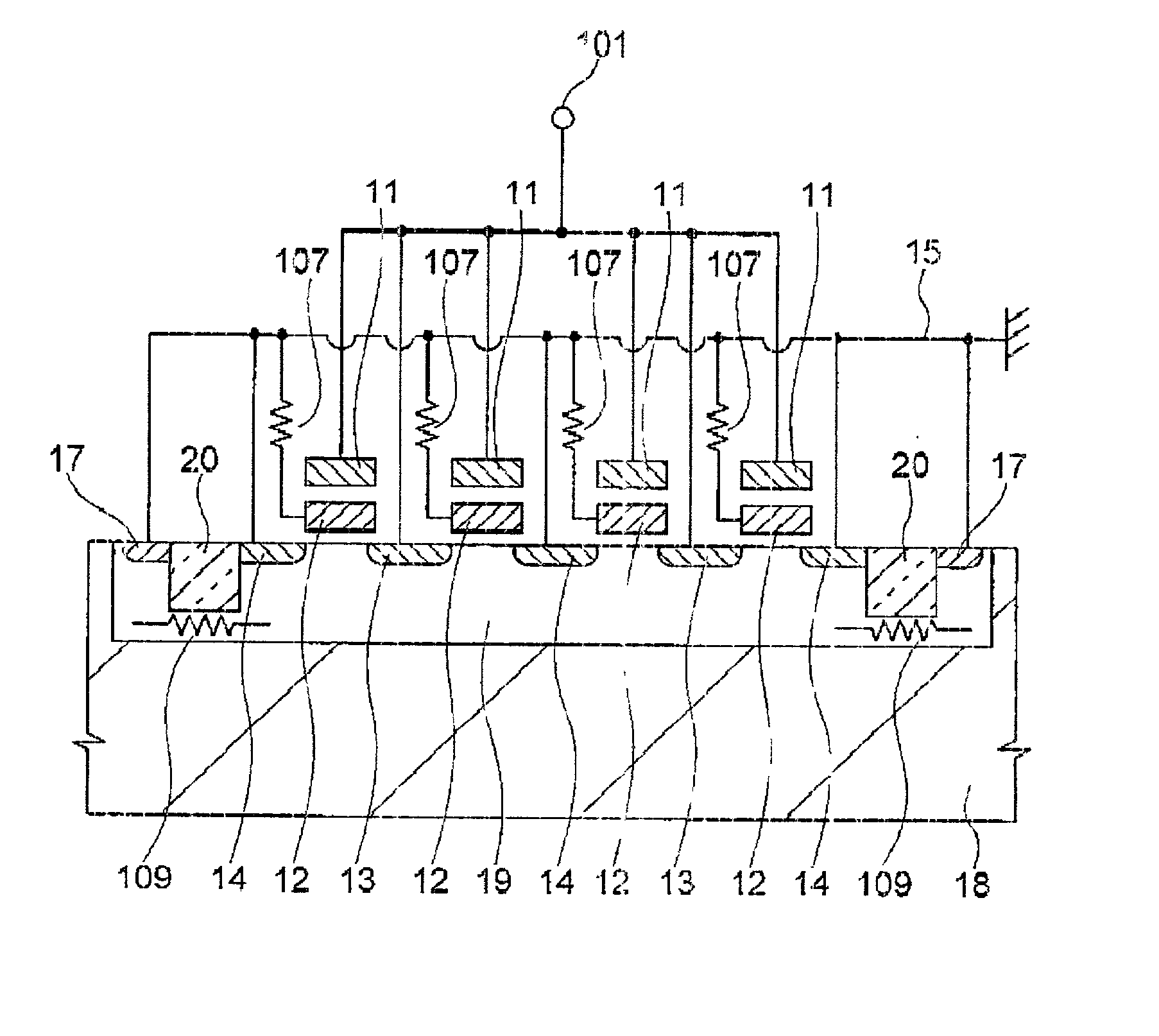 Semiconductor device having an ESD protective circuit