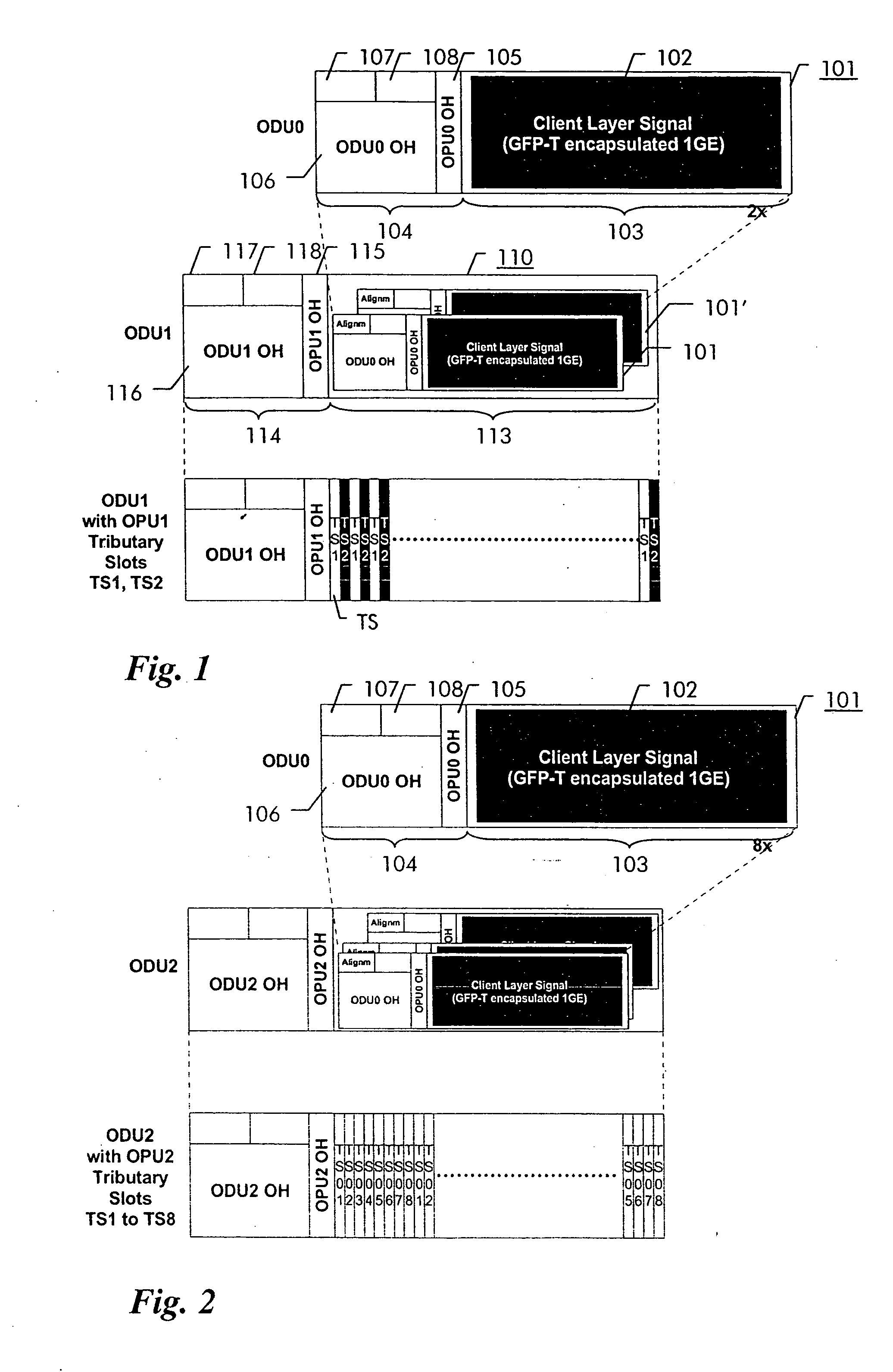 Method and apparatus for transporting a client layer signal over an optical transport network (OTN)
