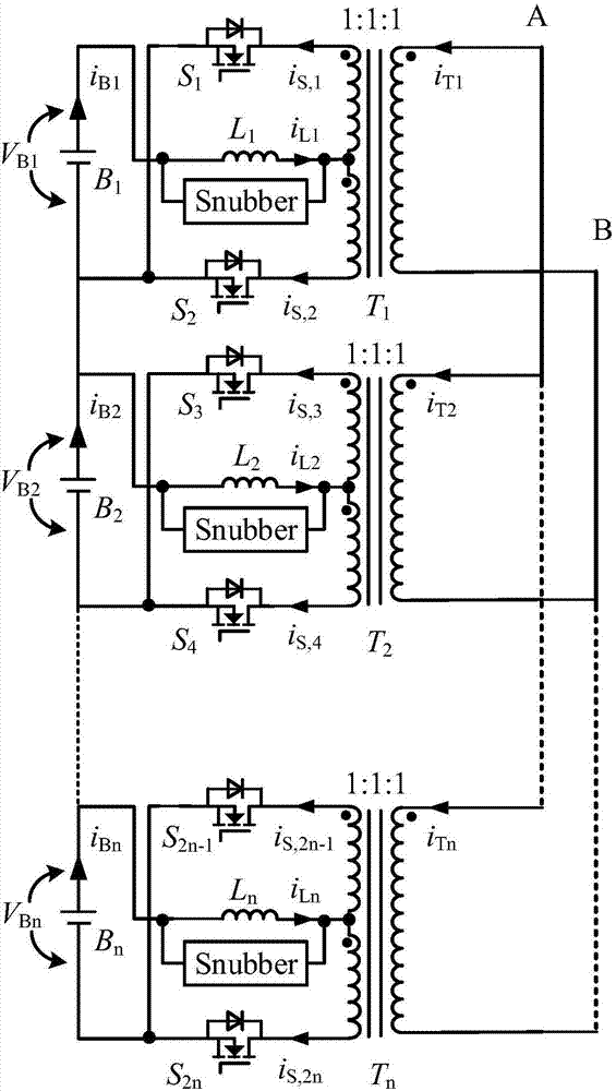 Modular battery equalization circuit based on push-pull converter and control method of modular battery equalization circuit