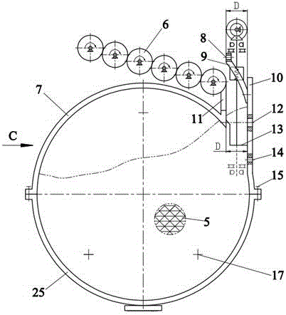 Production method and forming device for cylindrical reconstituted bamboo lumber