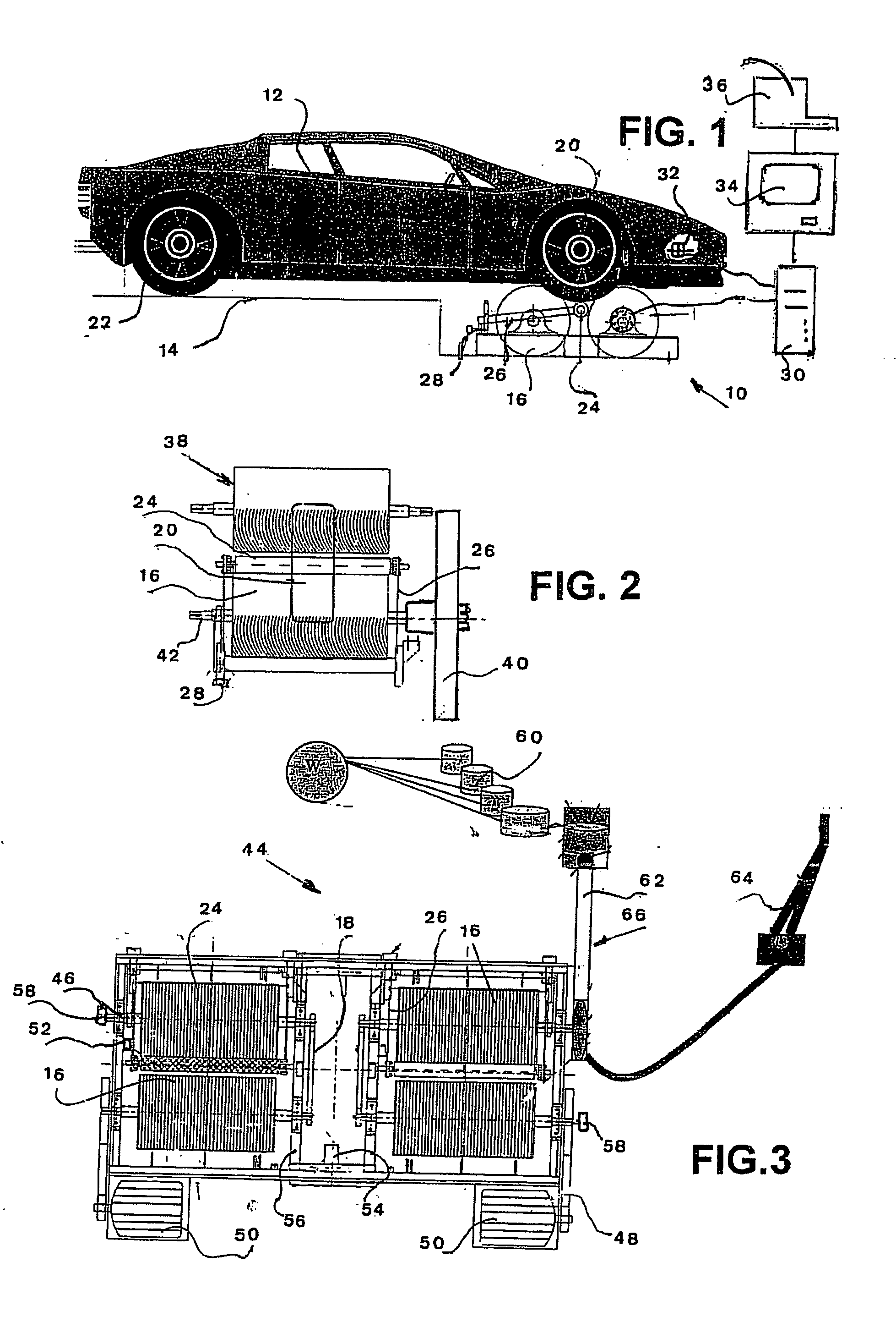 Apparatus and method for testing the performance of a vehicle