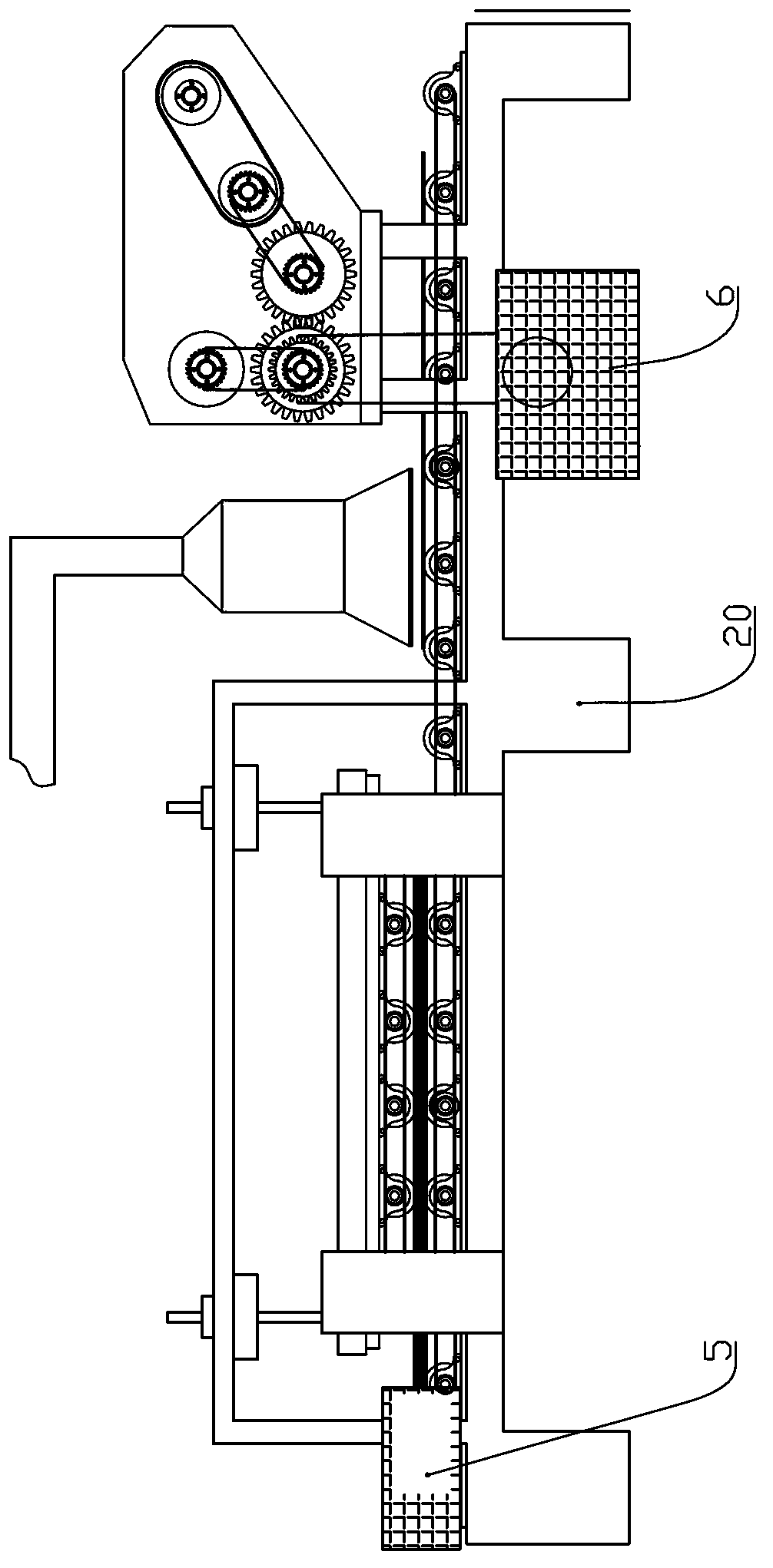 Material spreading system of embossed plate processing equipment