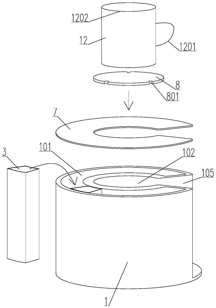 Tea fresh-keeping tank with teacup heat preservation function