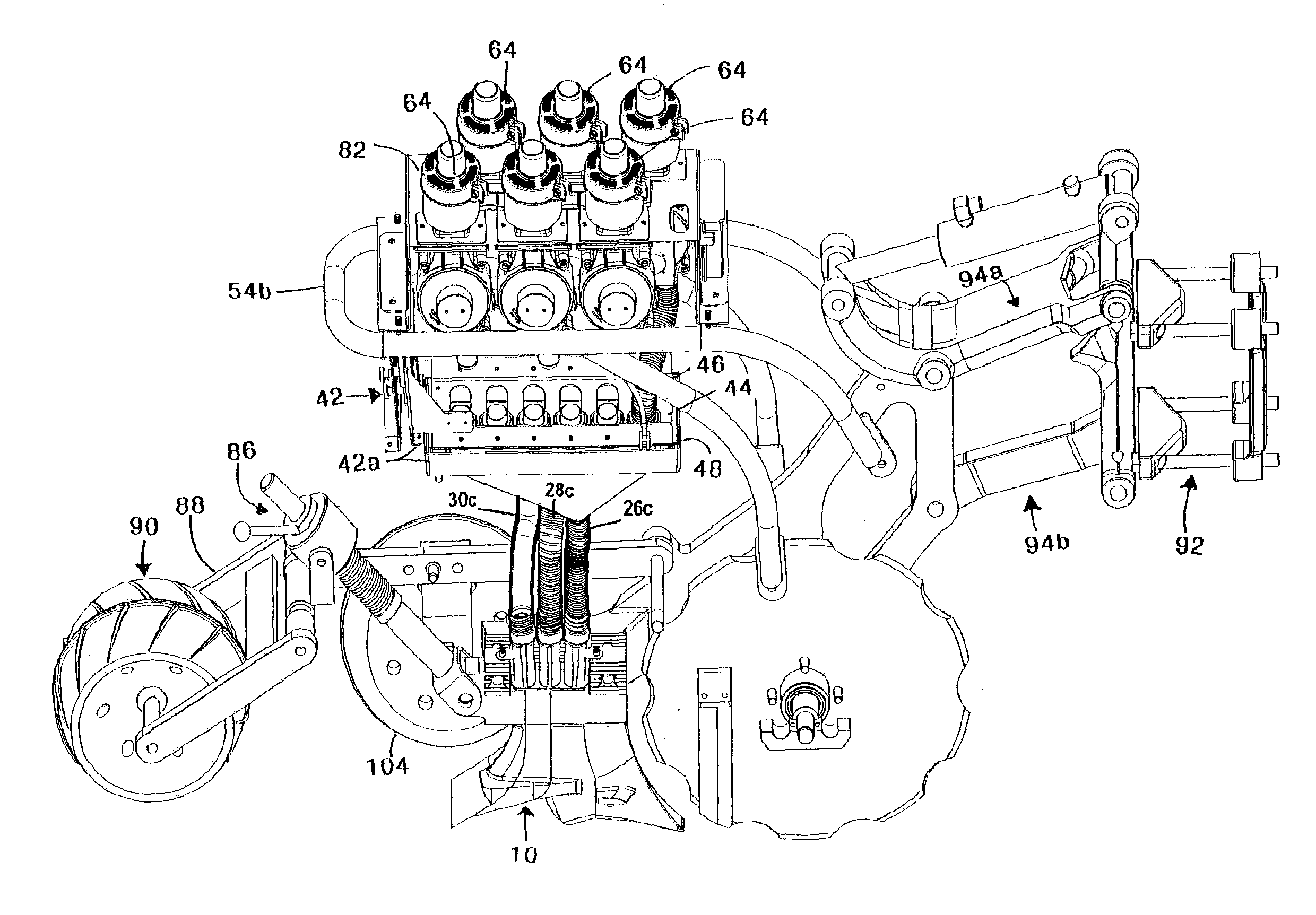 A system for variable-ratio blending of multiple agricultural products for delivery via a ported opener