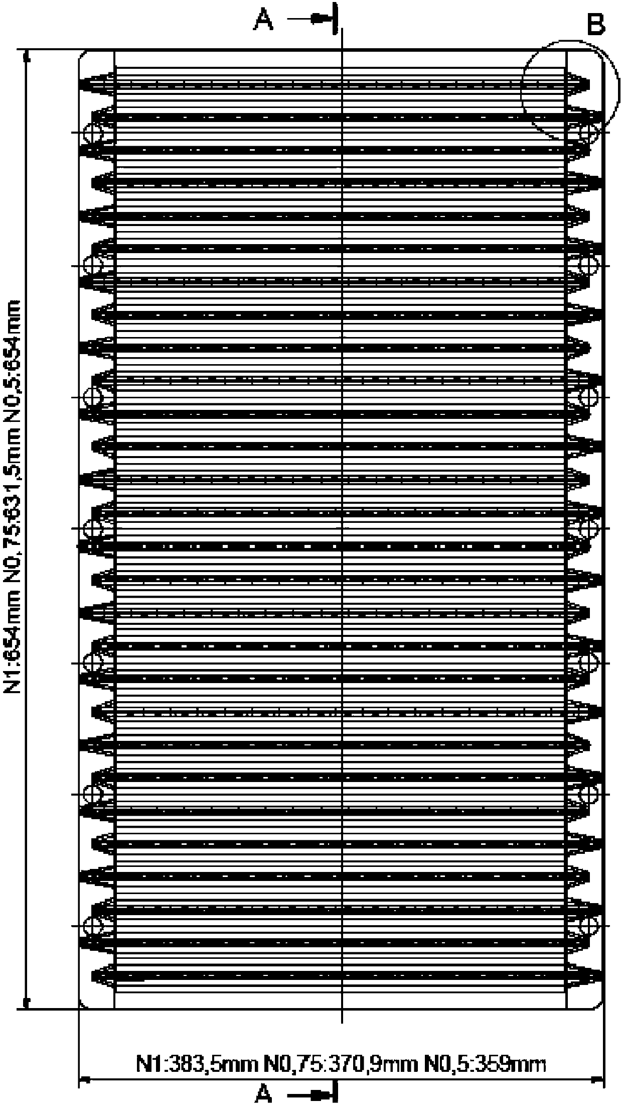 Method for the homogeneous non-contact cooling of hot, non-endless surfaces and device therefor