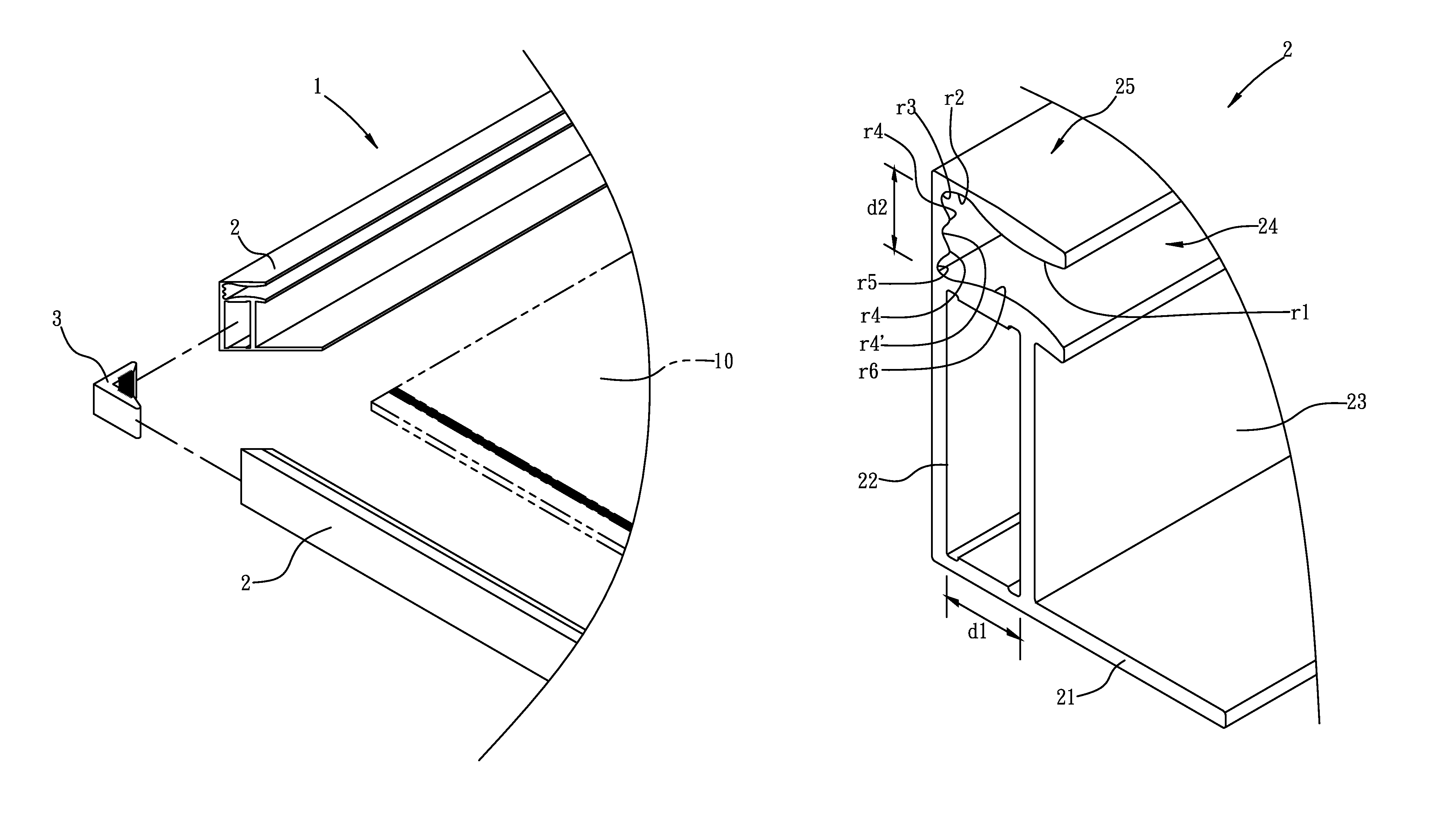 Frame structure for solar cell module