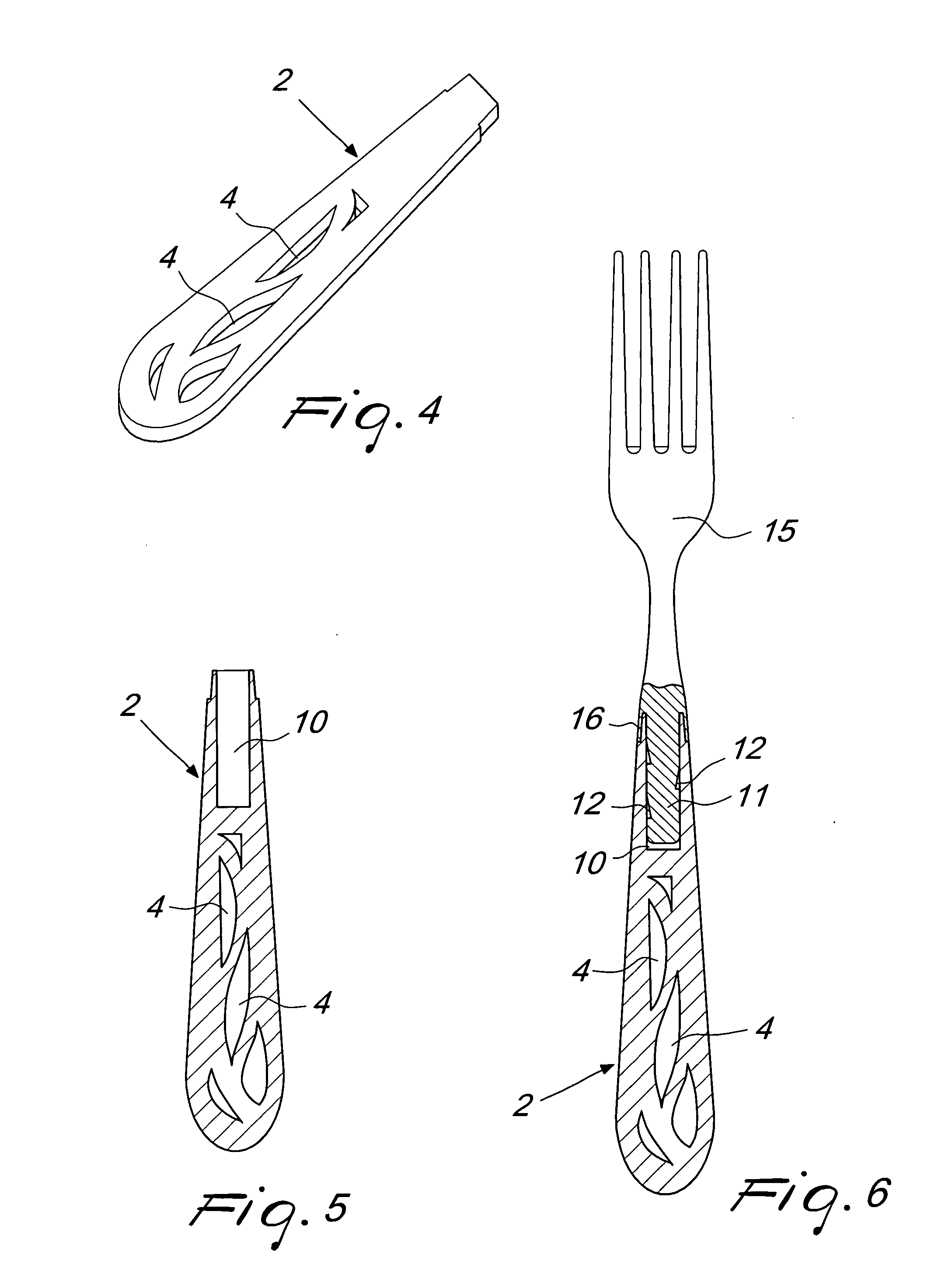Method for manufacturing table accessories and handles for cutlery, kitchen utensils and the like