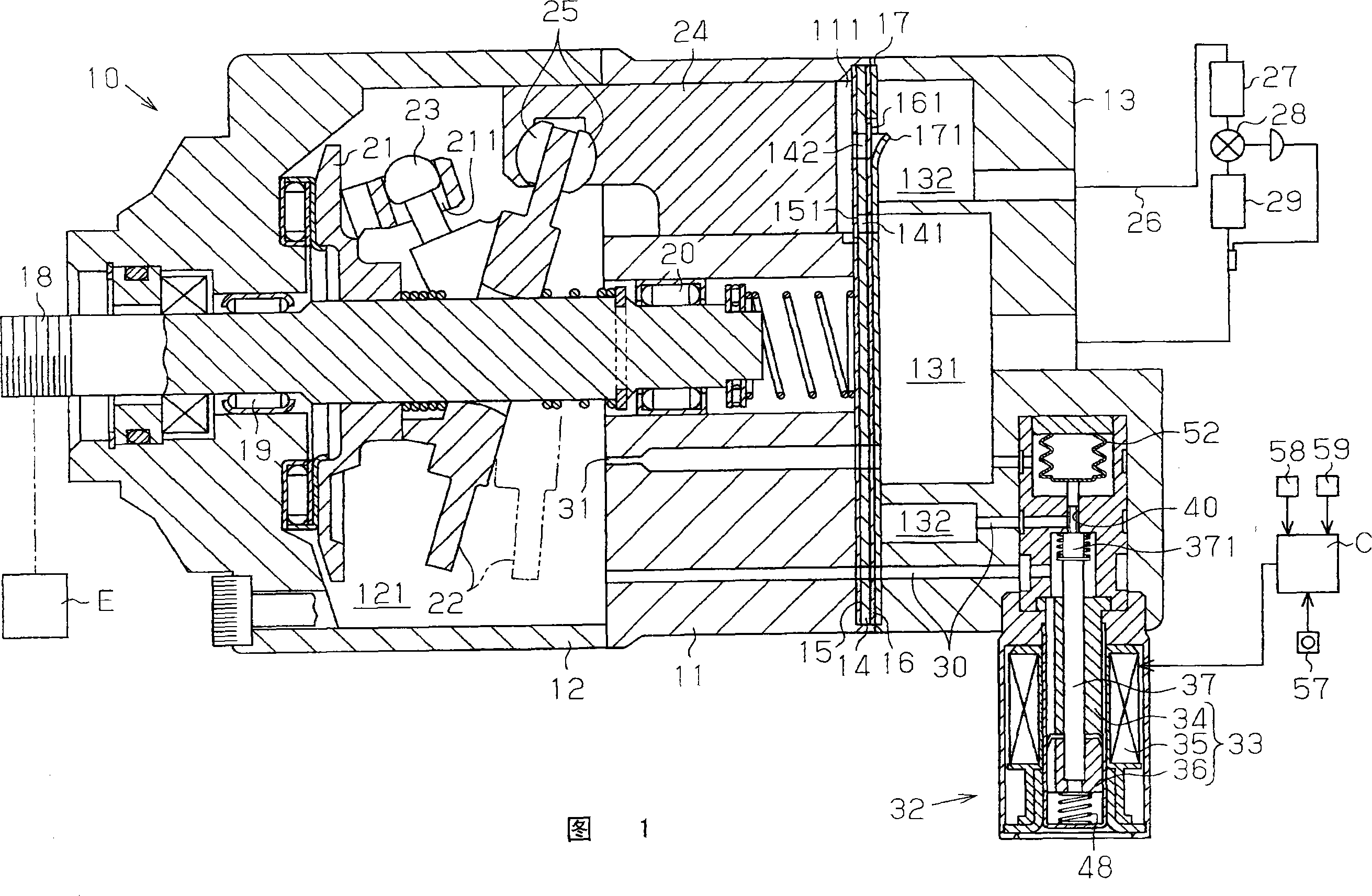 Electromagnetic displacement control valve in clutchless type variable displacement compressor