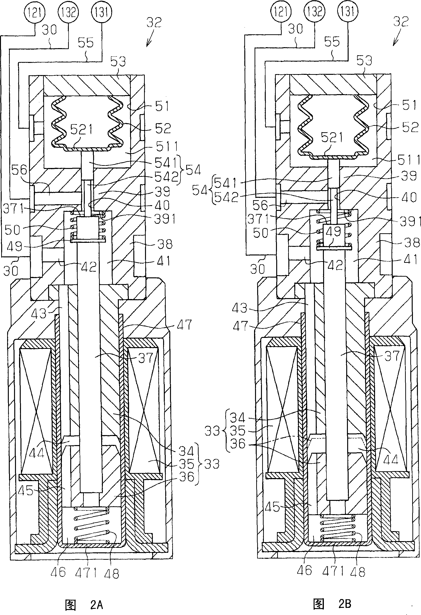 Electromagnetic displacement control valve in clutchless type variable displacement compressor