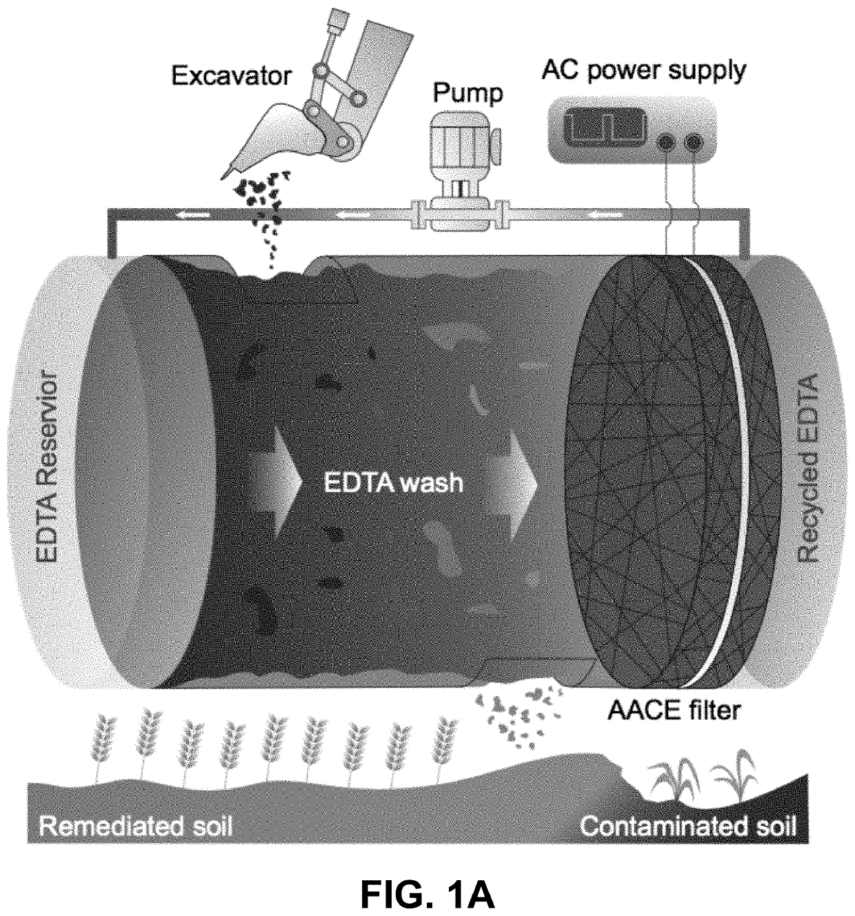 Remediation of heavy metal contaminated soil by asymmetrical alternating current electrochemistry
