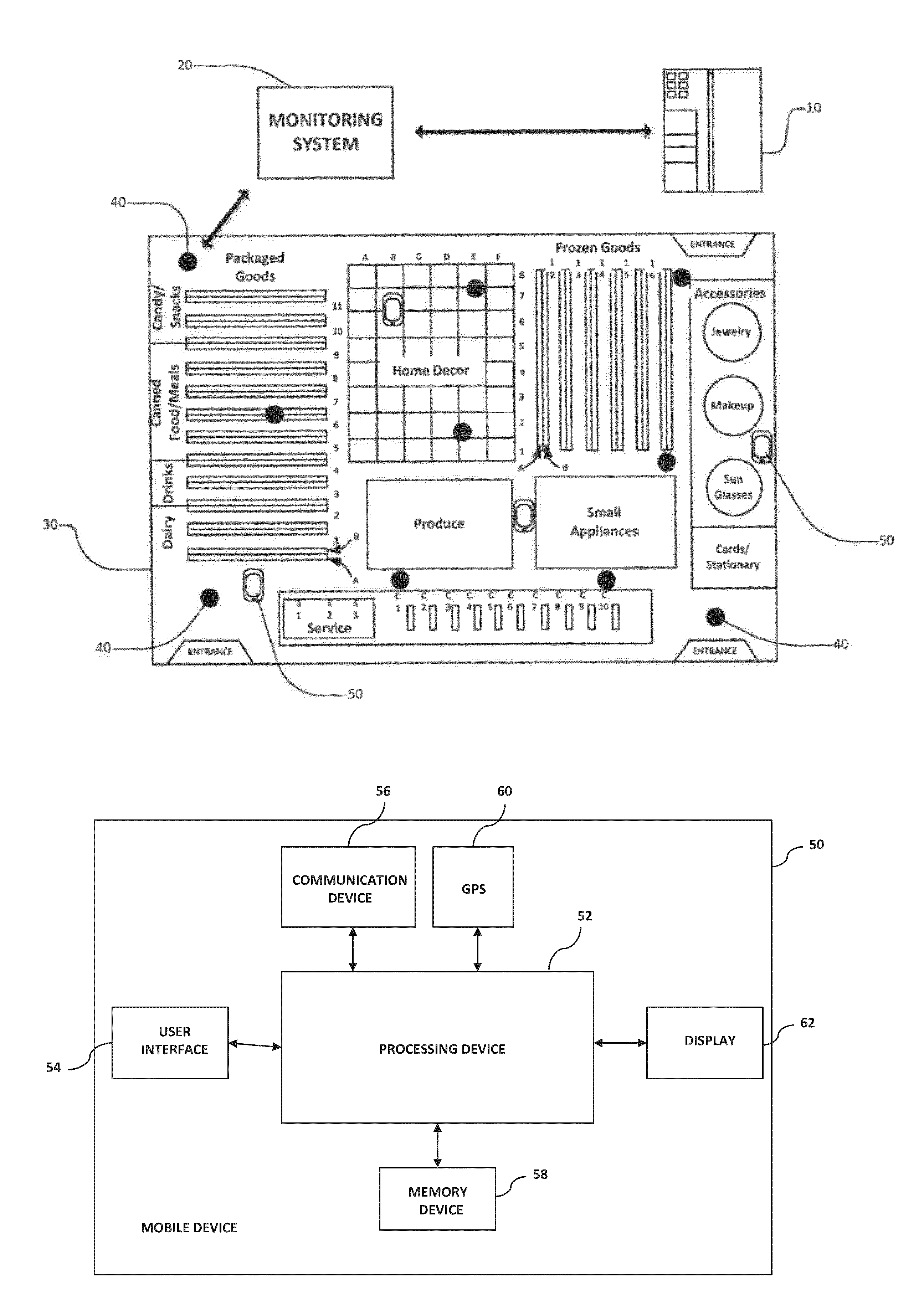 Systems and methods for generating and using a heat map of a retail location to reduce overcrowding
