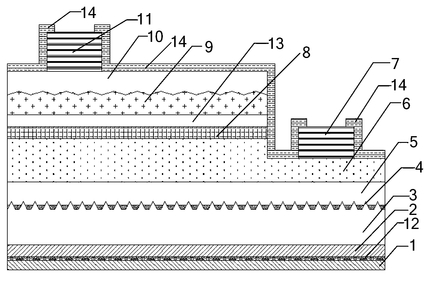 Light-emitting diode (LED) with reflector structure