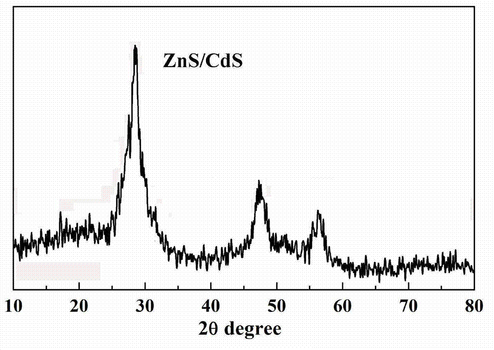 Preparation method of three-dimensional echinoid ZnS/CdS composite semiconductor photocatalytic nano material