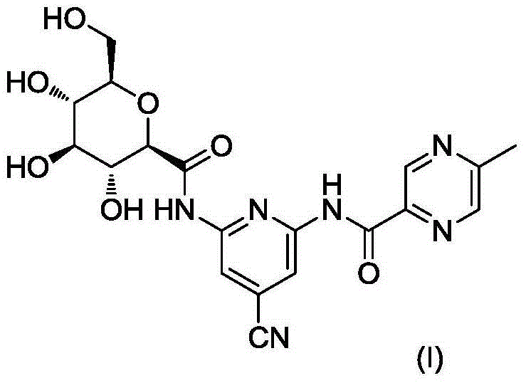 Glucokinase activator containing glucosamide and pyridine structure and application thereof