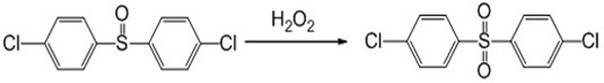 Method for synthesizing 4, 4 '-dichlorodiphenyl sulfone by using sulfoxide oxidation method