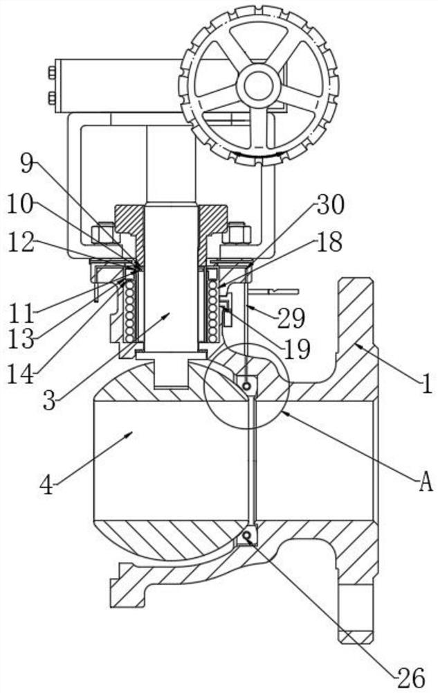 Mixed sealing type top-mounted low-temperature ball valve