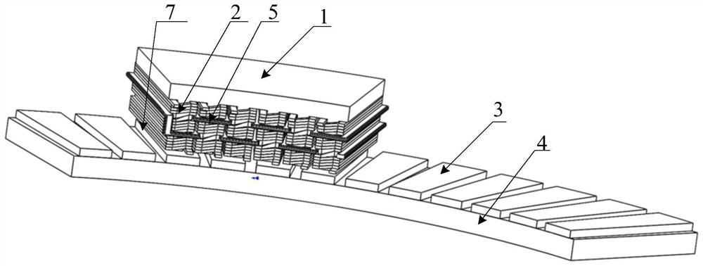 Permanent magnet arc-shaped motor with wedge-shaped tooth variable cross-section winding