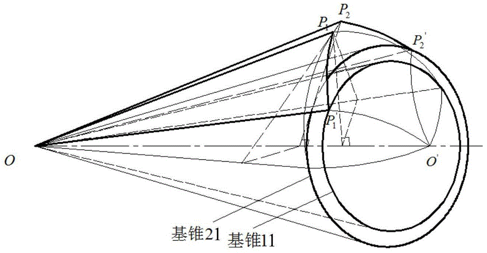 Design method of arc bevel gear tooth surface based on different tooth profile angular spherical tooth profile