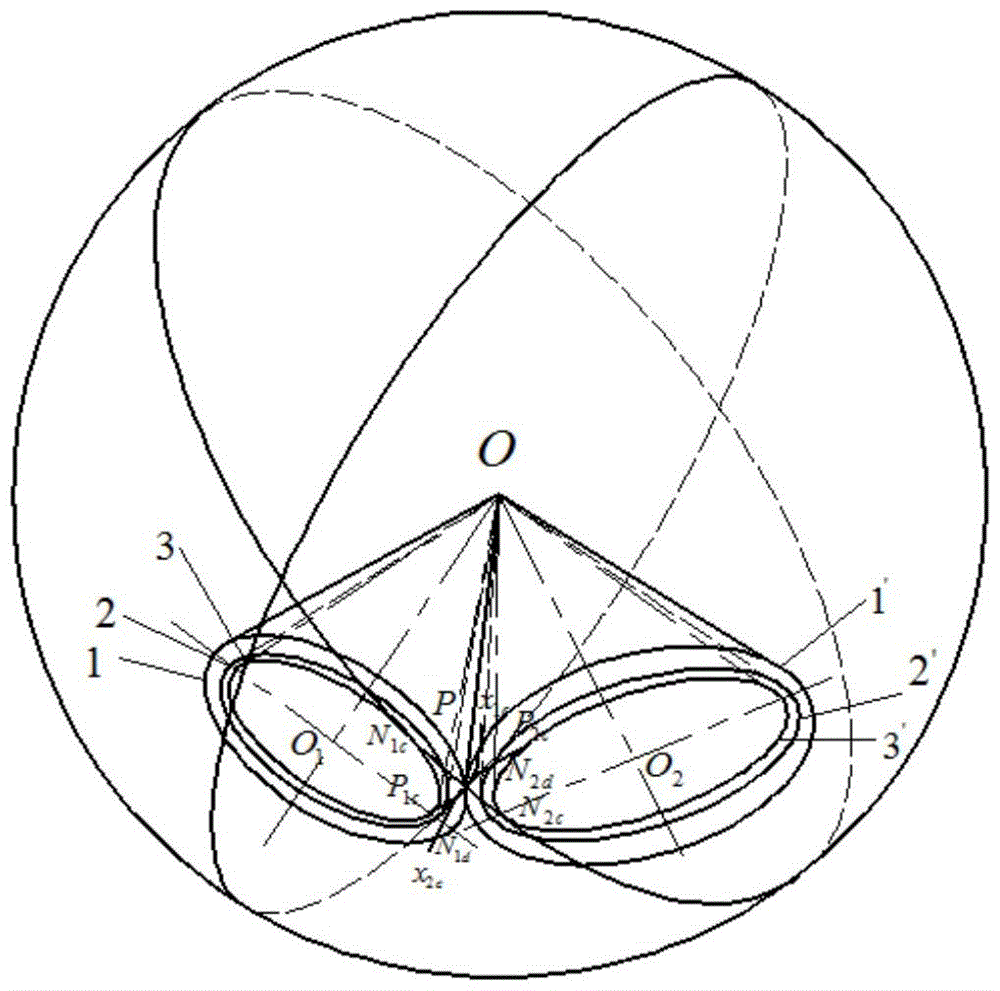 Design method of arc bevel gear tooth surface based on different tooth profile angular spherical tooth profile