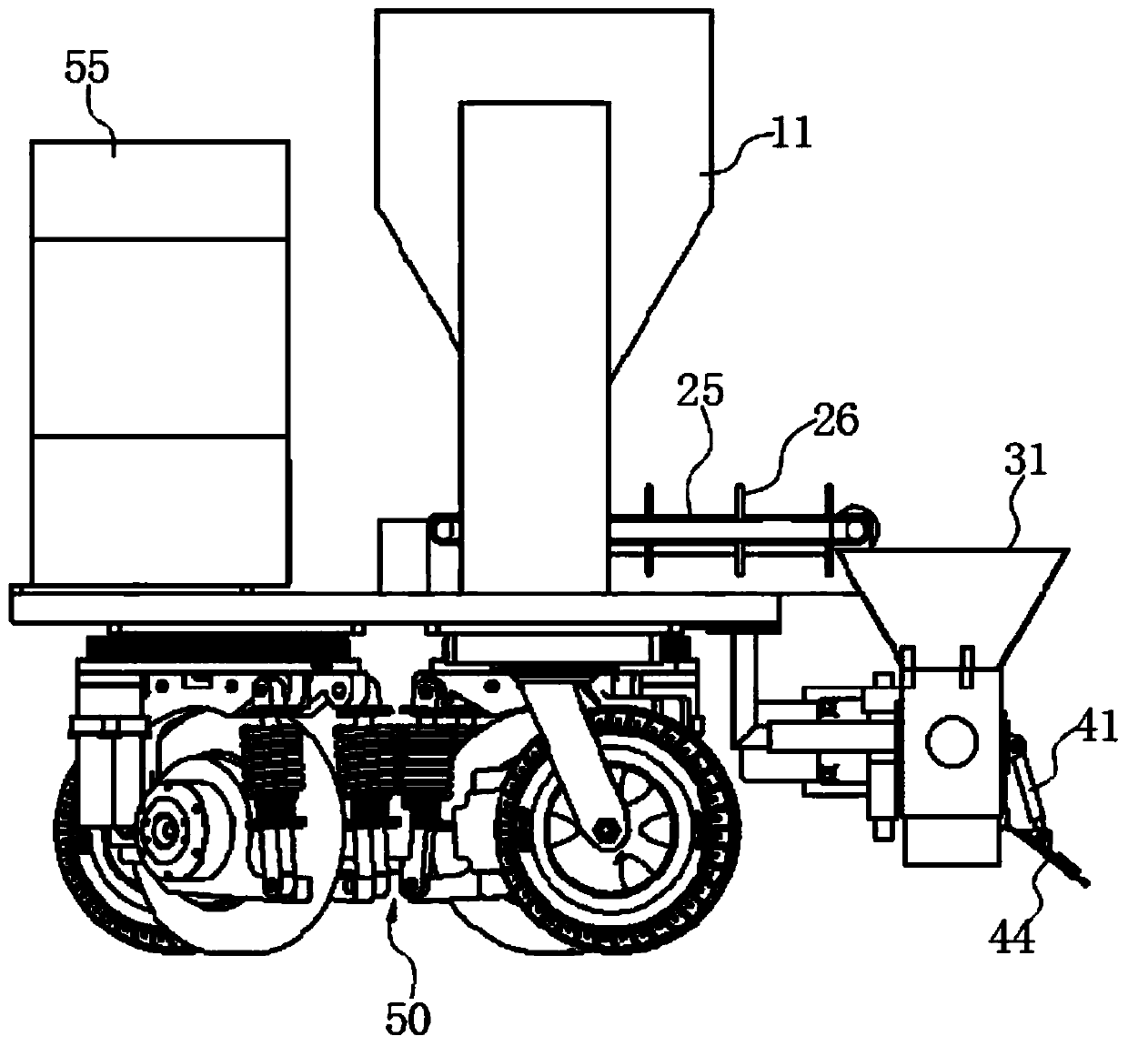 Material automatic spreading device and material spreading robot